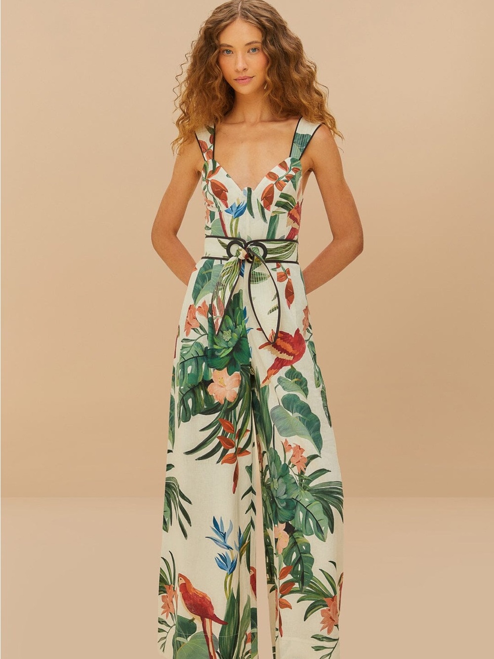 FARM Rio Macaw Fiesta  Wide-Leg Jumpsuit